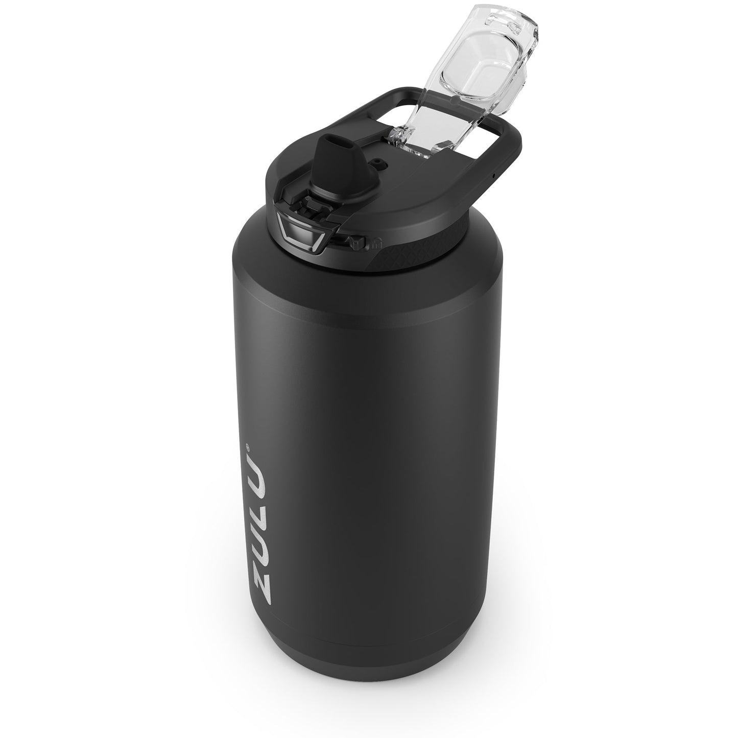 goals-stainless-steel-half-gallon-water-bottle-with-straw-m6 ZuluGoals64ozSSJug_Straw_AngleLidOpen_Keytography_Black.jpg